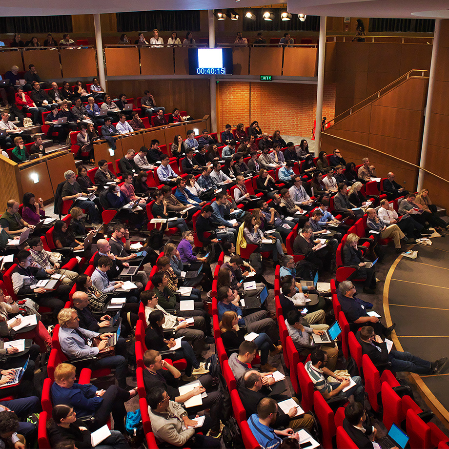 Auditorium with delegates at a conference