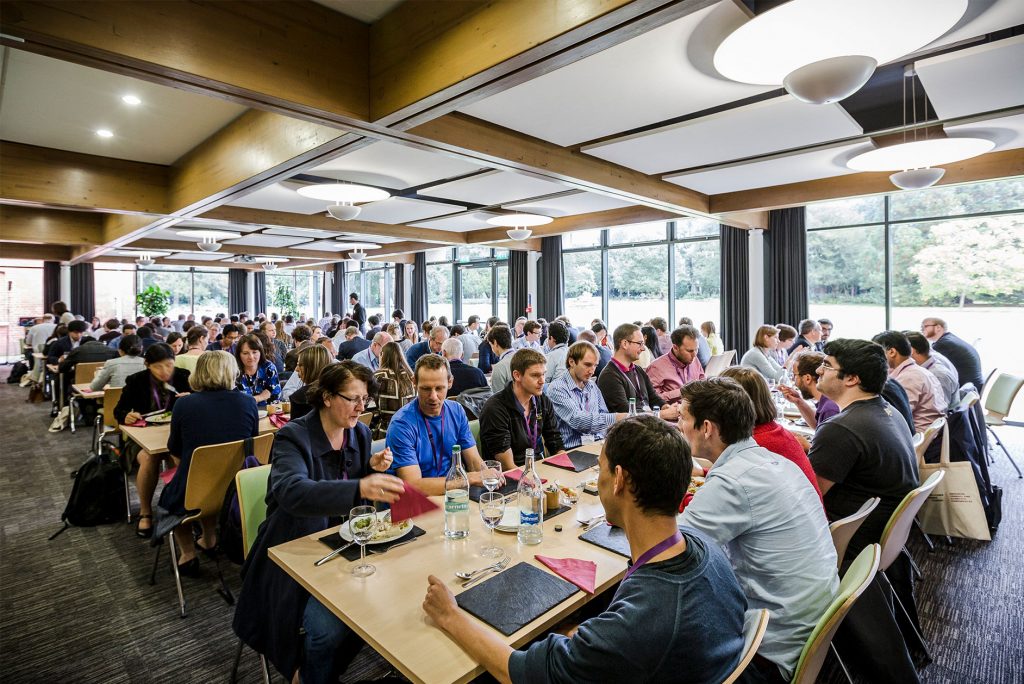 Delegates enjoying a lunch break delegates at the restaurant